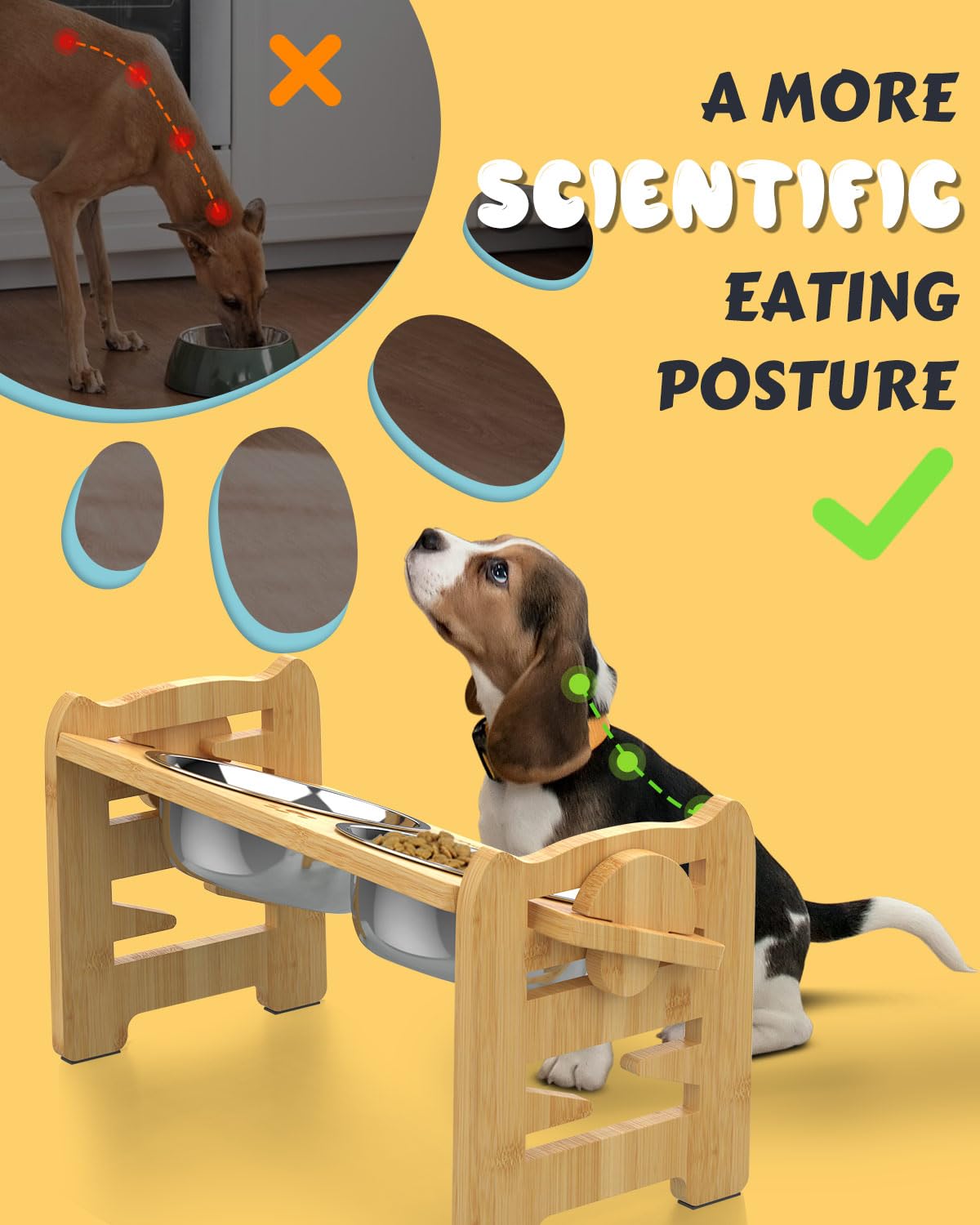 Jovrun adjustable height steps show six levels to fit growing pets