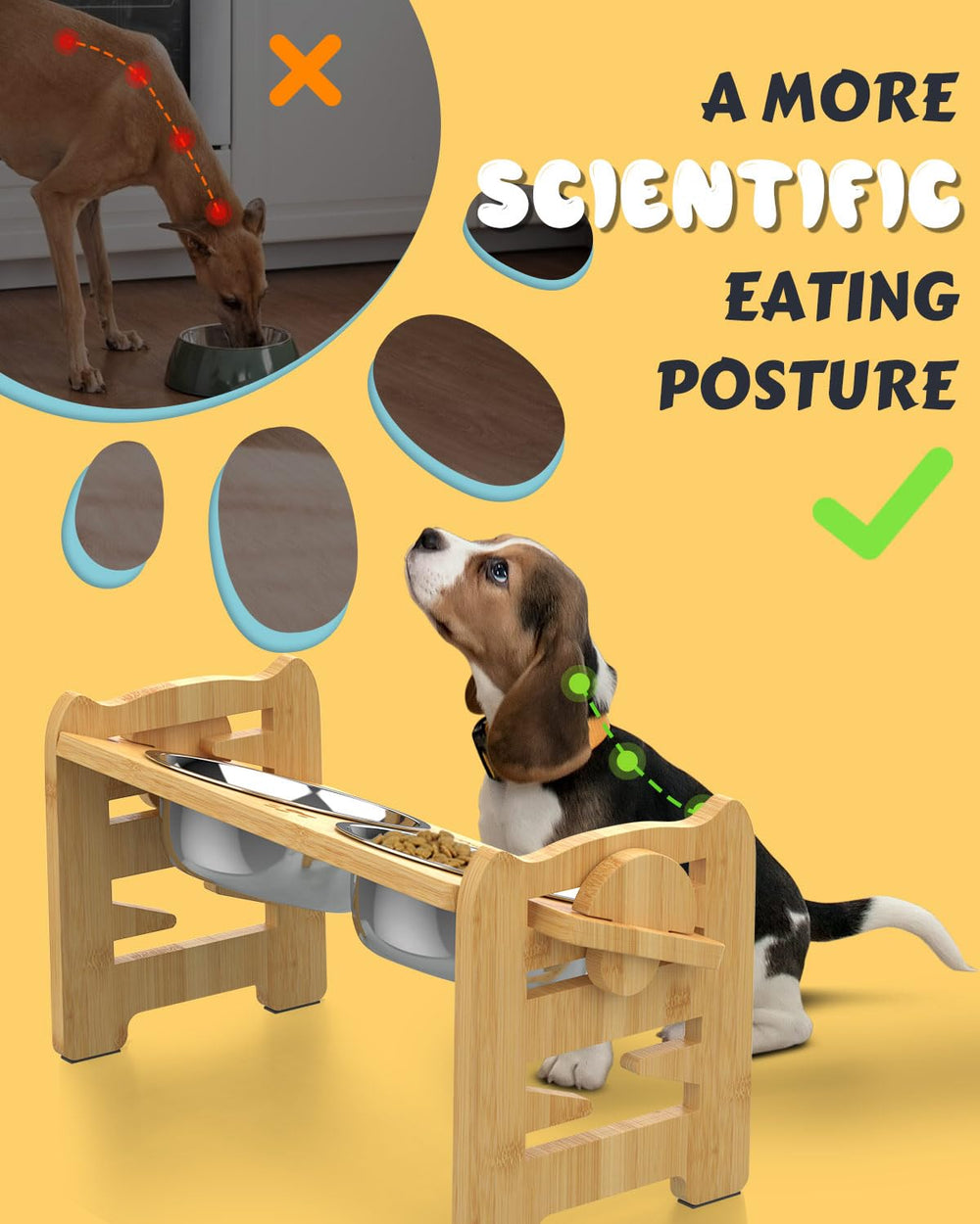 Jovrun adjustable height steps show six levels to fit growing pets