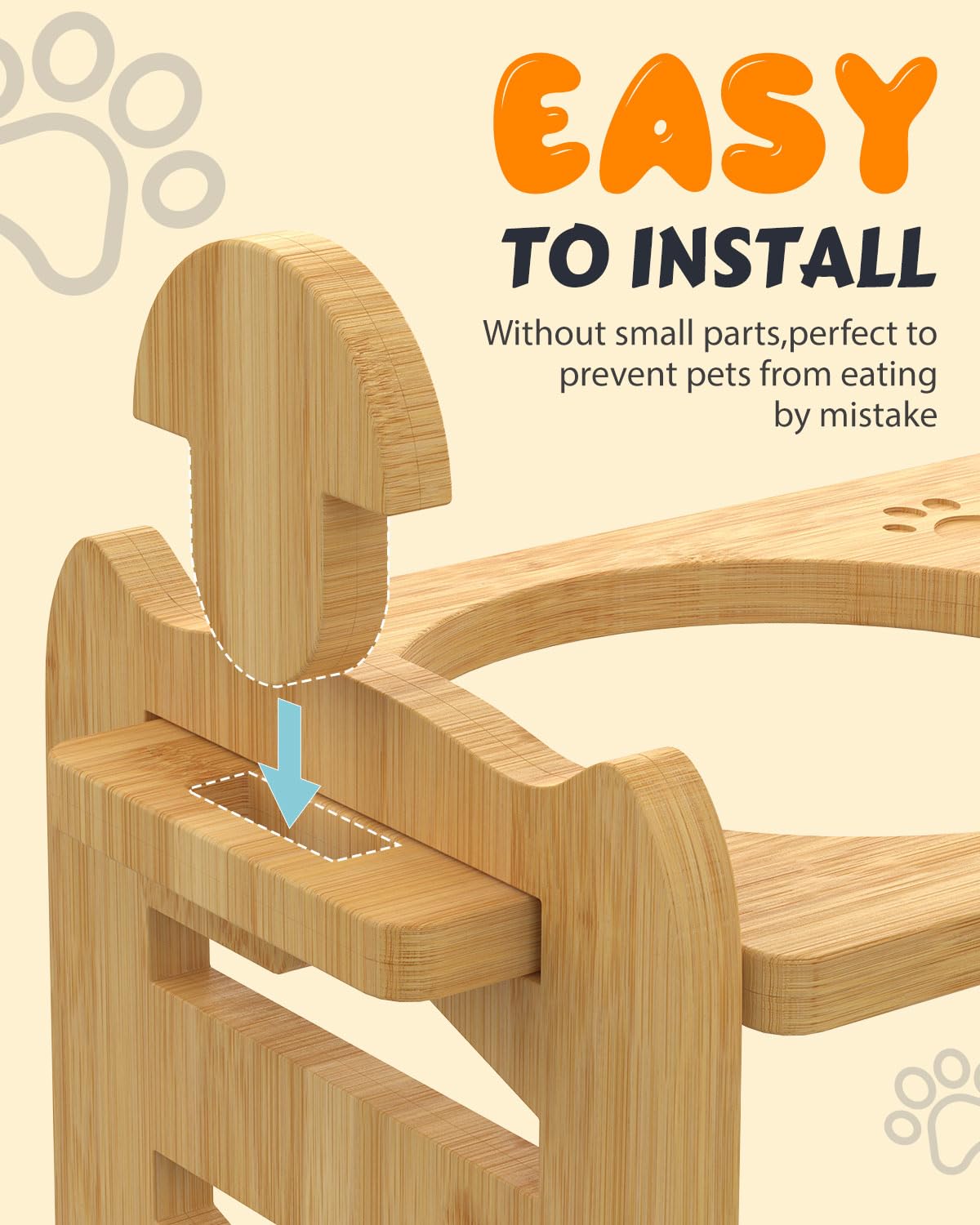 Jovrun anti-slip feet keep the feeder steady on any floor