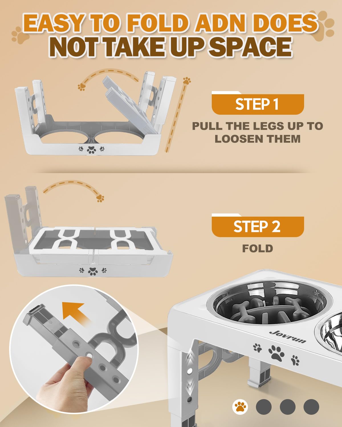 Jovrun dishwasher-safe dog bowls simplify cleanup after meals and treats