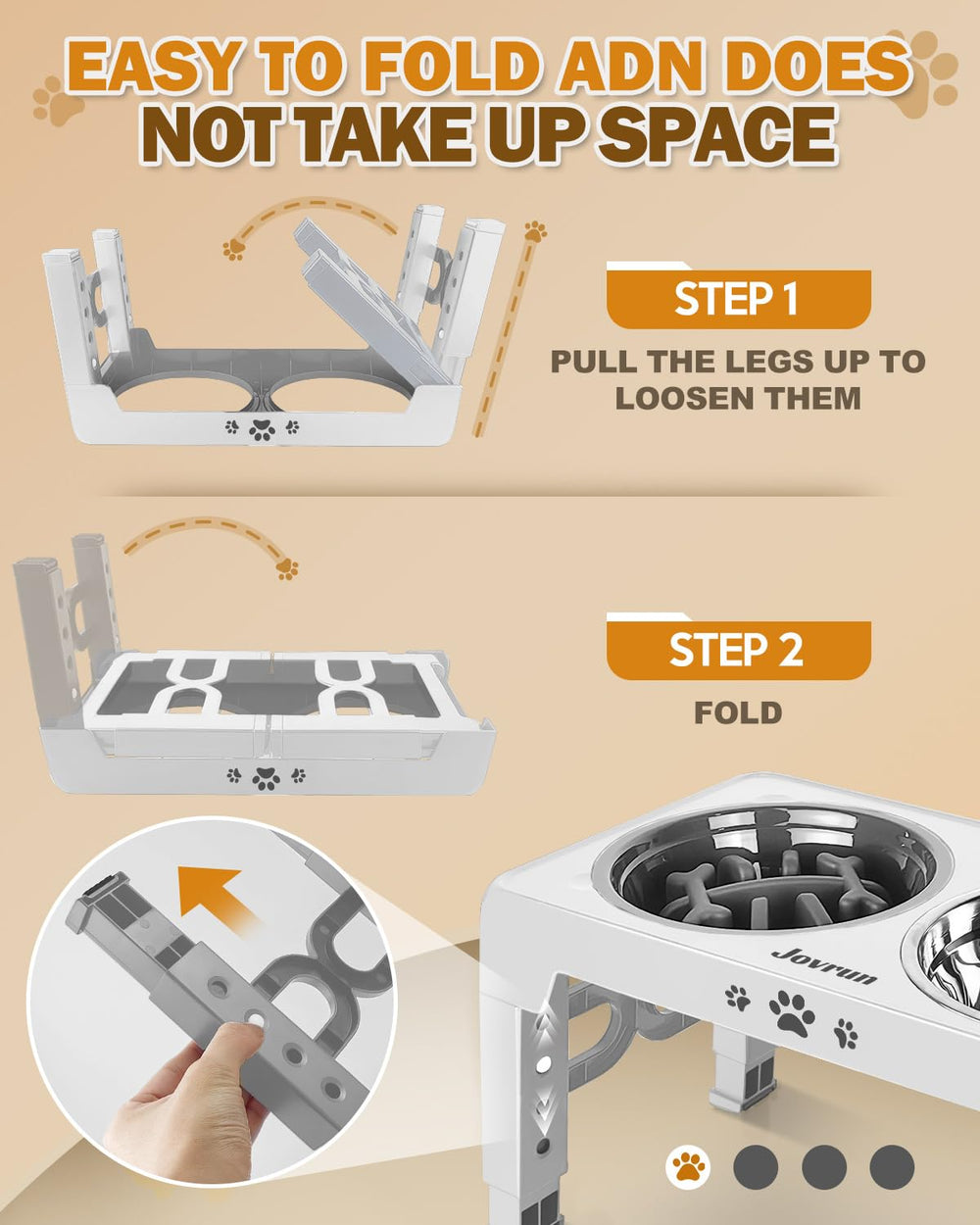 Jovrun dishwasher-safe dog bowls simplify cleanup after meals and treats