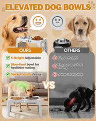 Jovrun slow feeder dog bowl promotes mindful eating and reduced gulping during meals