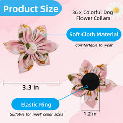 Jowgut adjustable collar flowers attach securely on collars for a comfortable fit.