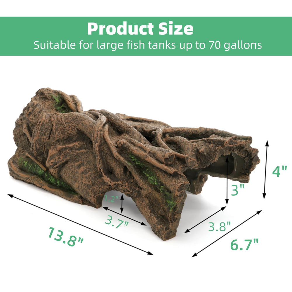 Jowgut bark side view shows durable hide for reptiles and fish in habitats