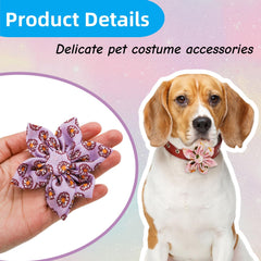 Jowgut elastic-back flower accents easily position to bloom on any collar.