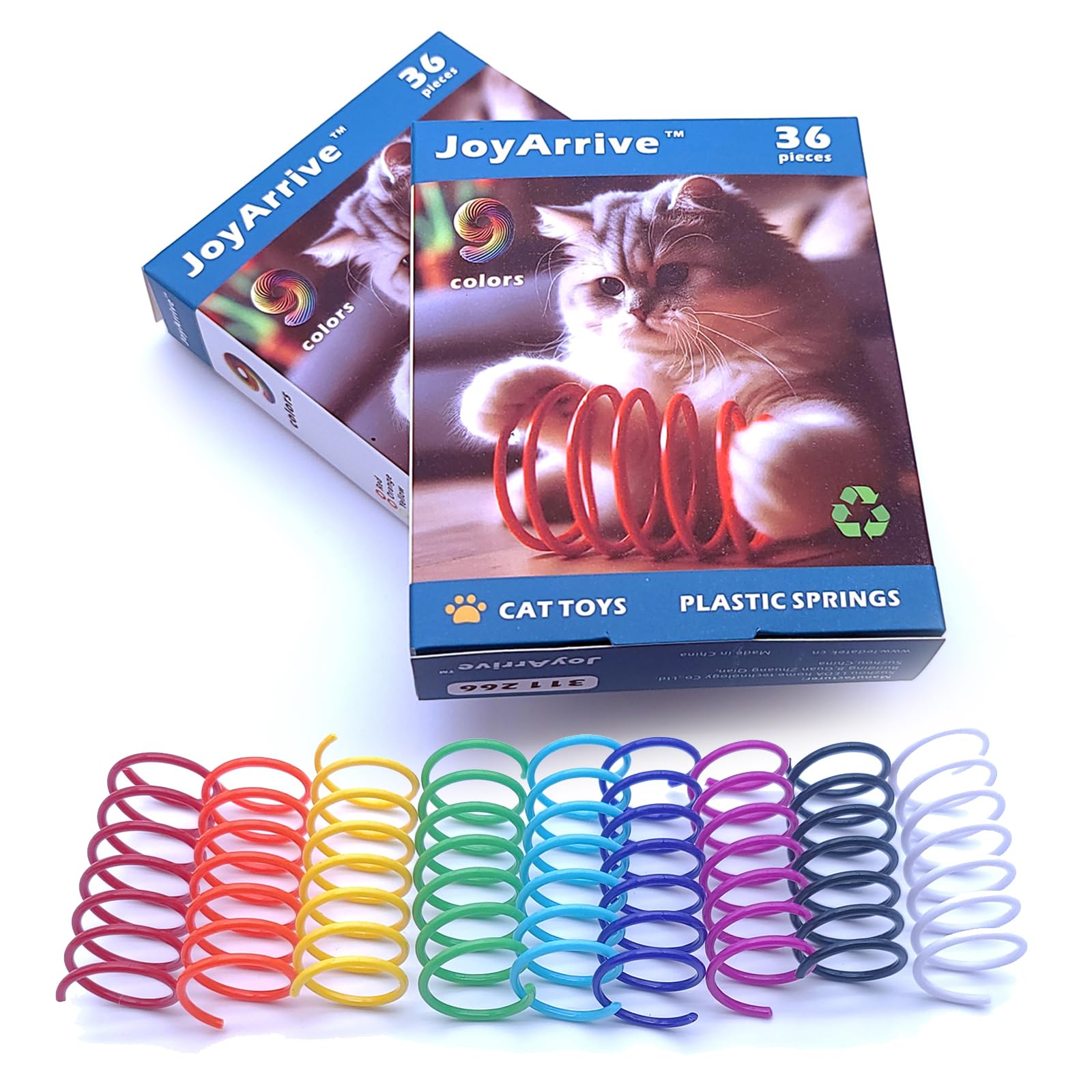 JoyArrive cat spring toy orange: colorful indoor engagement for bored cats