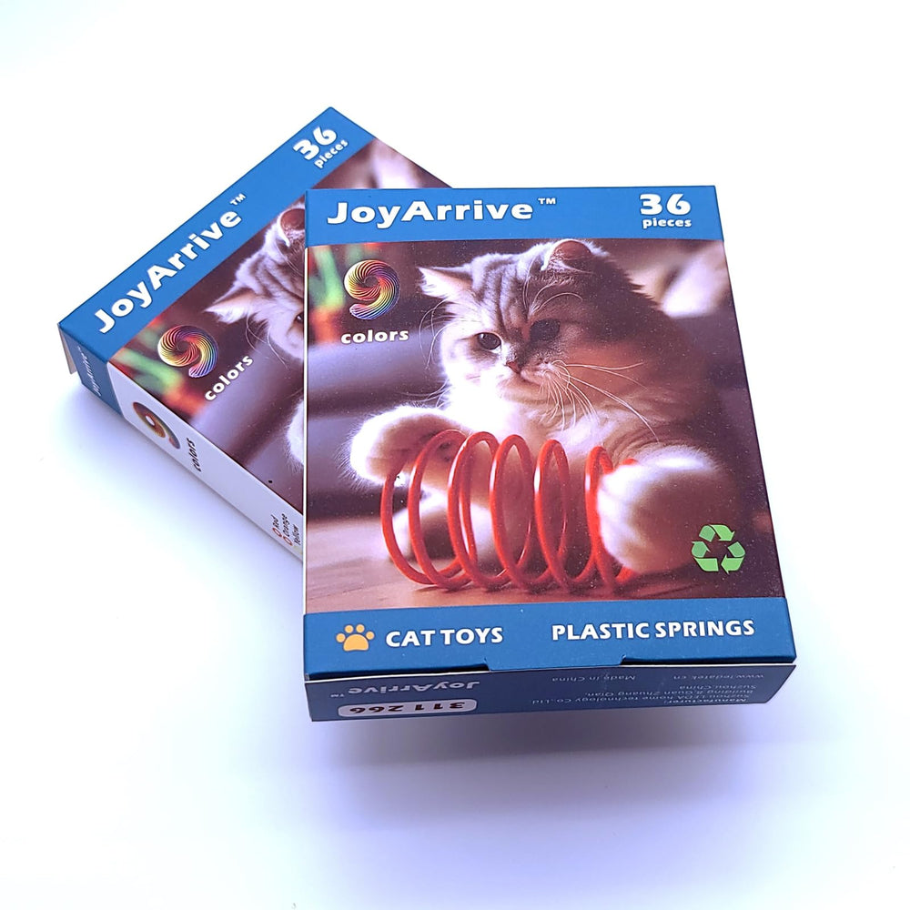 JoyArrive cat spring toy white: versatile play across rooms