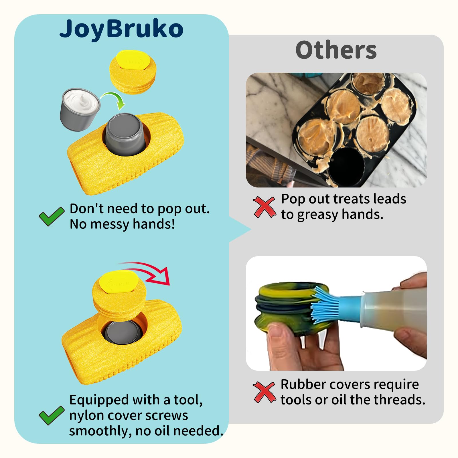 JoyBruko corn-shaped toy upright design reduces spills