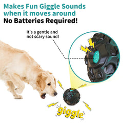 JoyBruko dog ball with durable shell stands up to aggressive chewers.