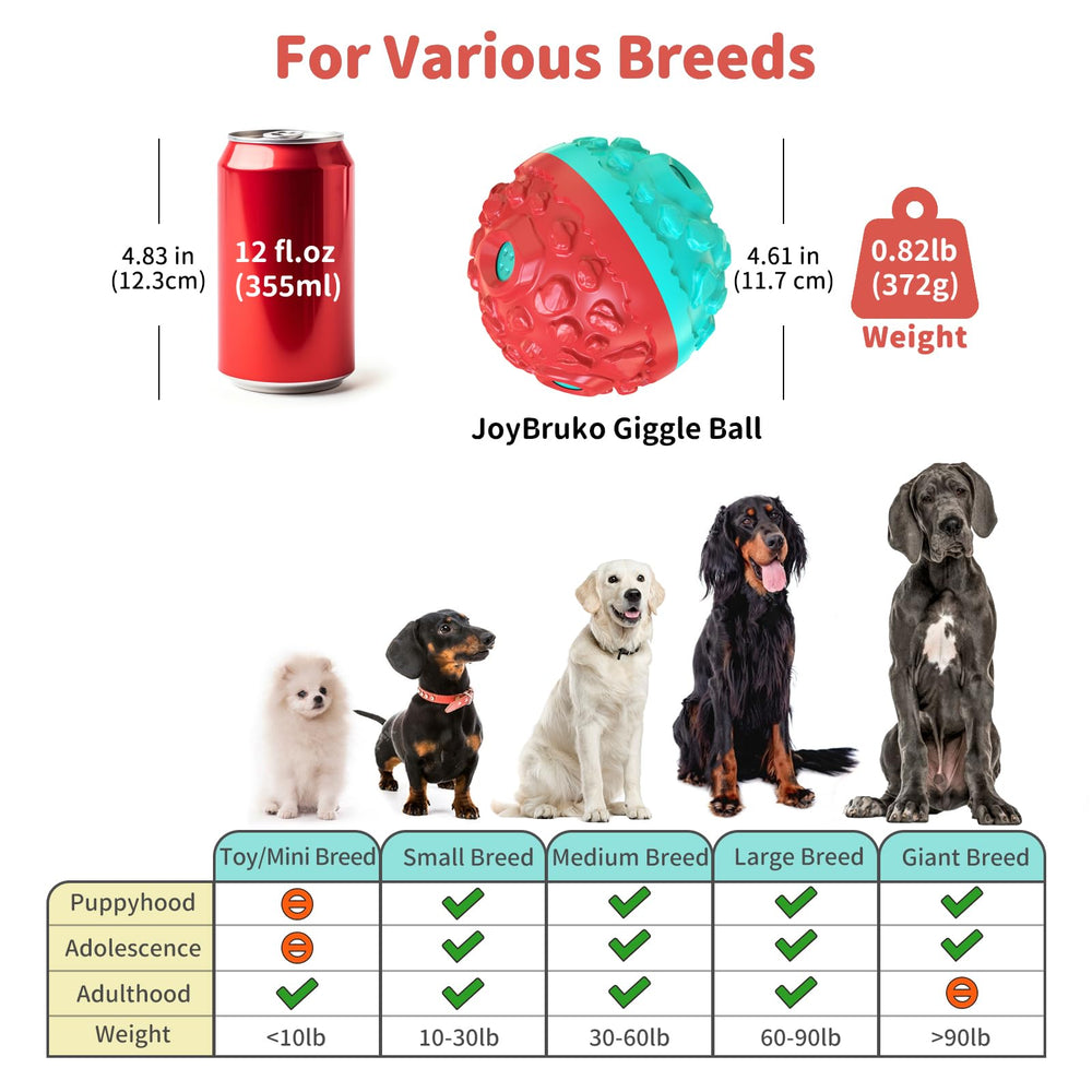 JoyBruko ball is made from food-grade rubber safe for dogs' mouths