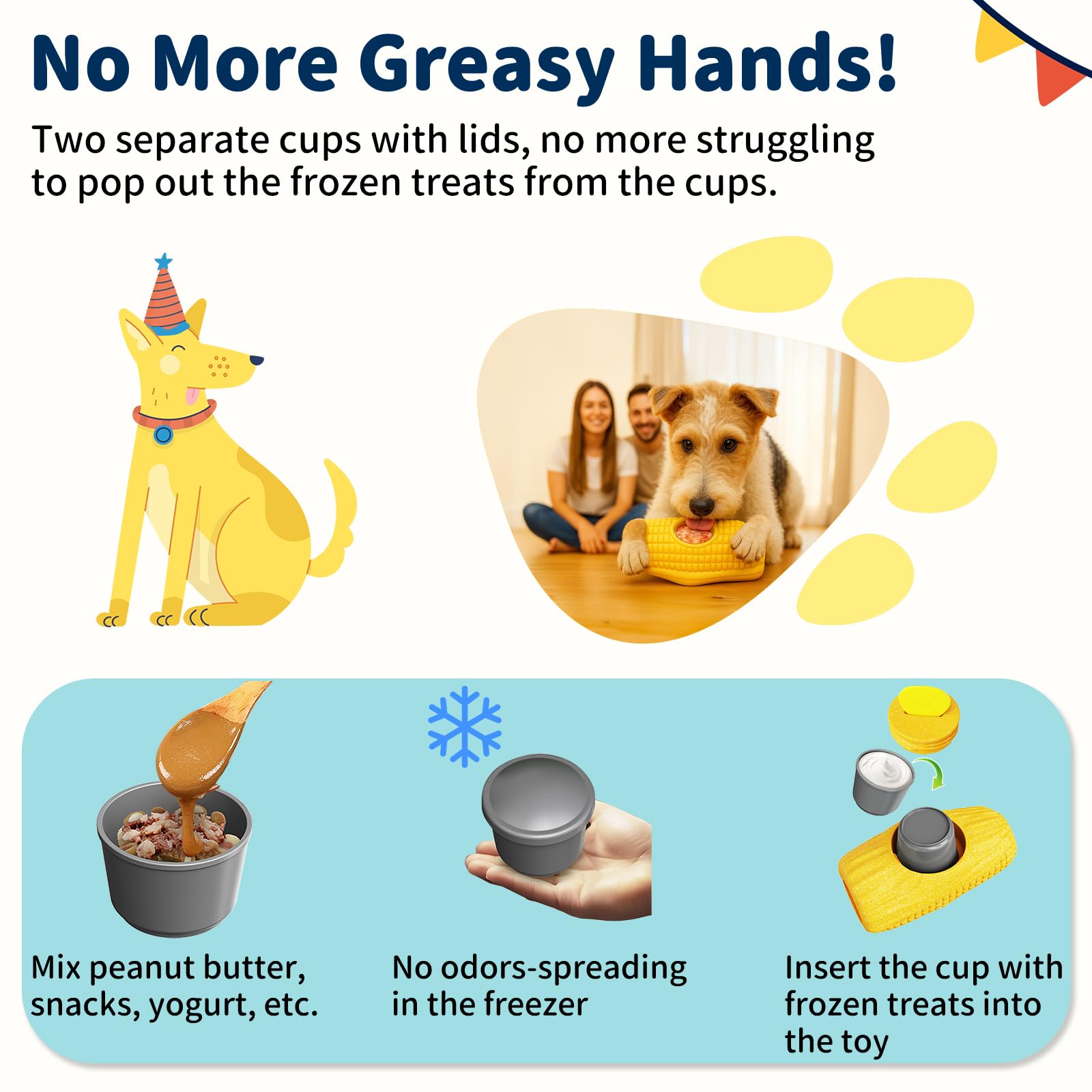 JoyBruko frozen treat cups ready for ice cream dog treats
