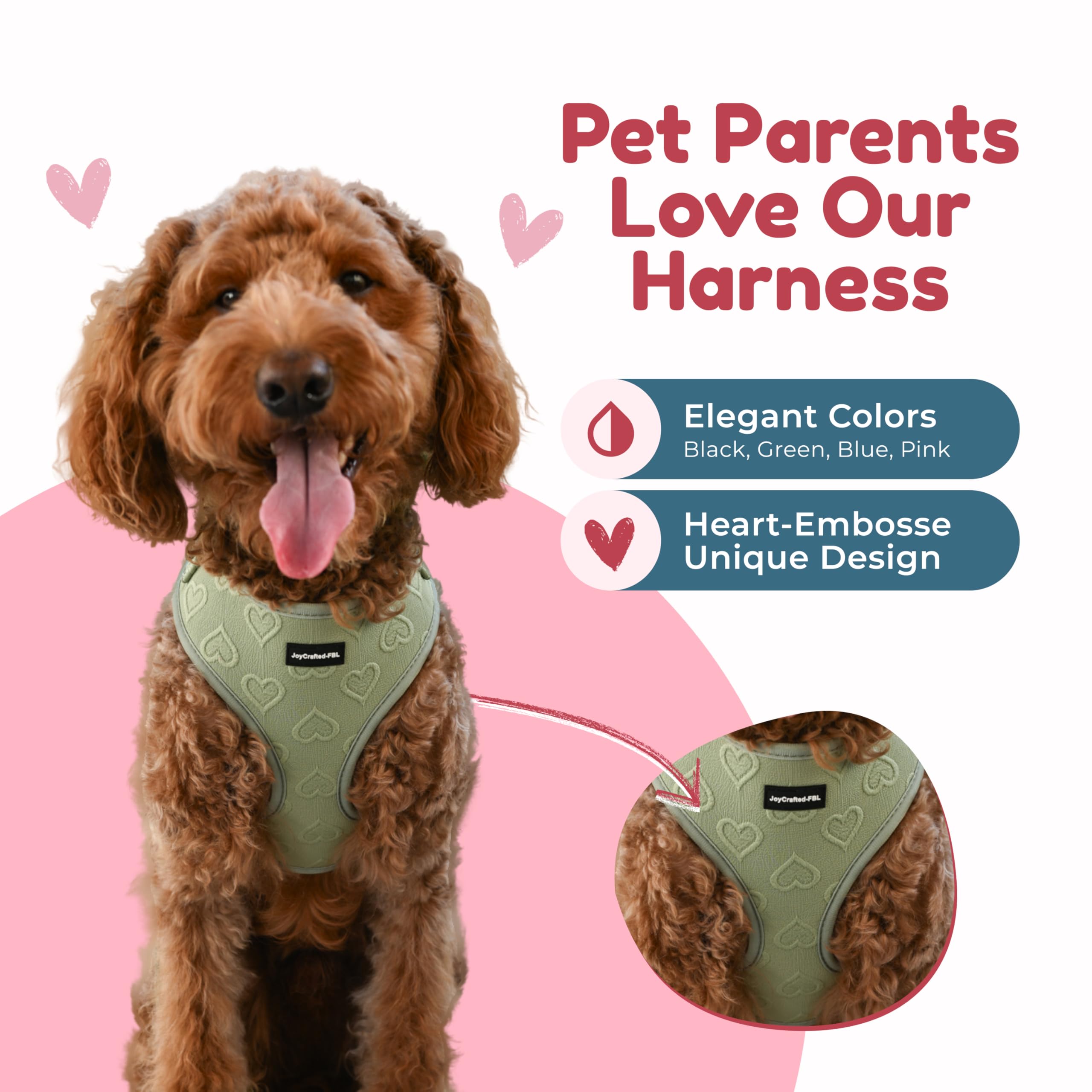 JoyCrafted-FBL breathable mesh keeps dogs cool during exercise.
