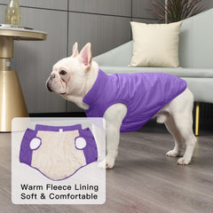 JoyDaog 2-layer fleece-lined dog jacket close-up fleece highlights softness and warmth.