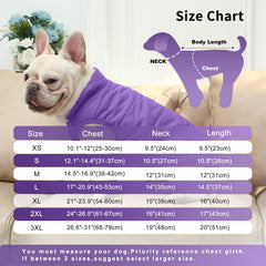JoyDaog 2-layer fleece-lined dog jacket side view fits securely around chest.