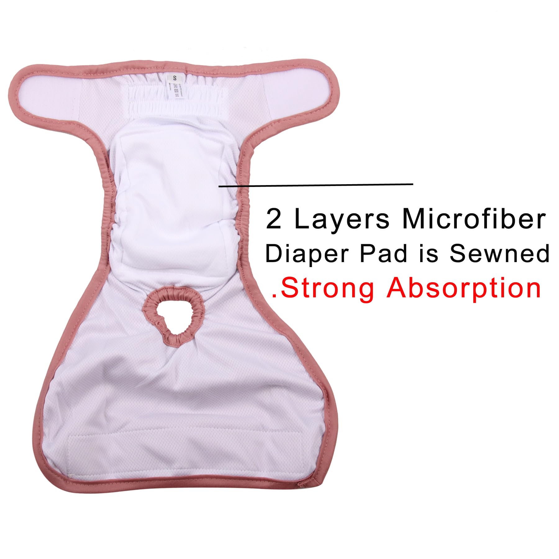 JoyDaog diaper with dual-layer absorbent pad for leak protection.