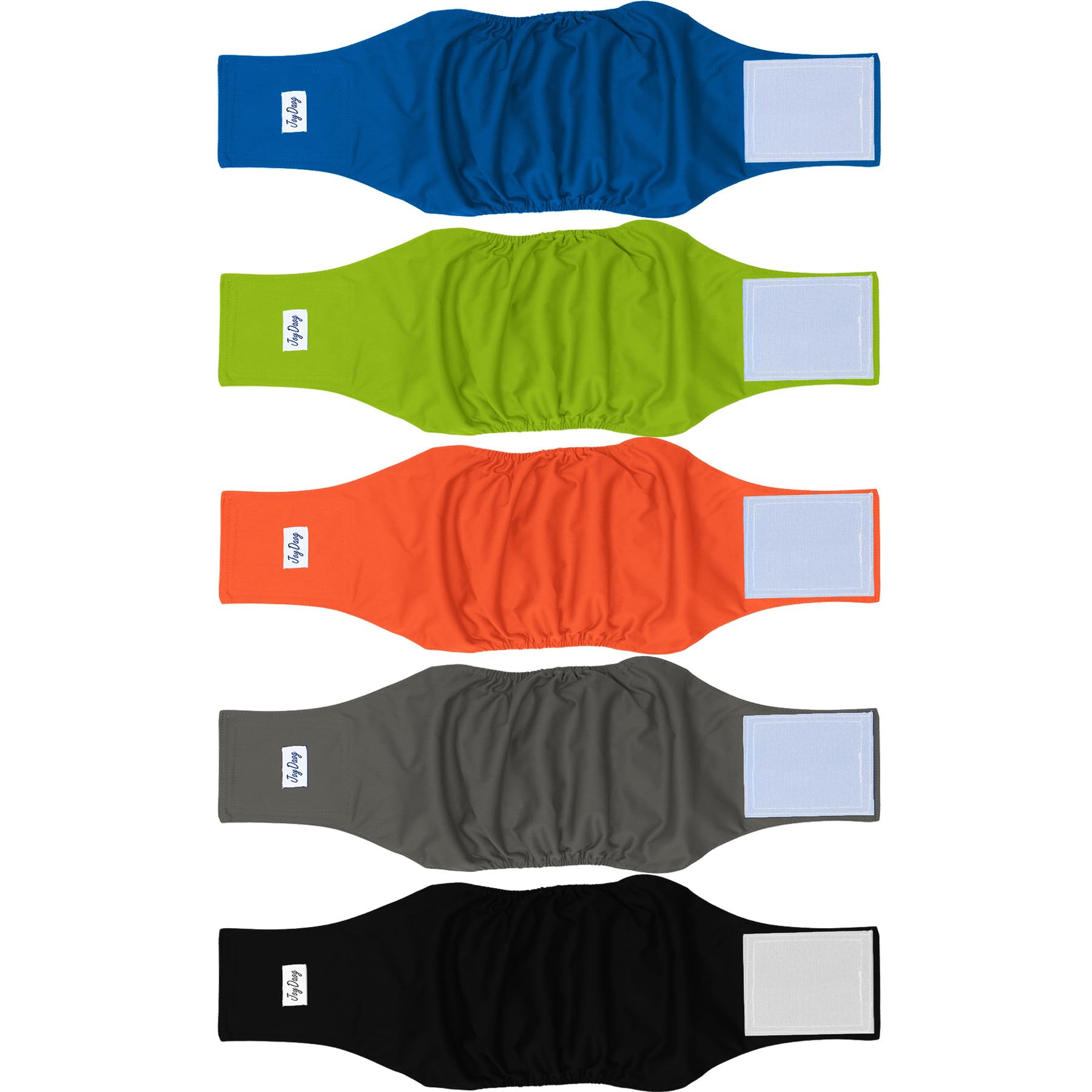 JoyDaog belly band size small fits waists 10–12.9 inches for tiny male dogs.