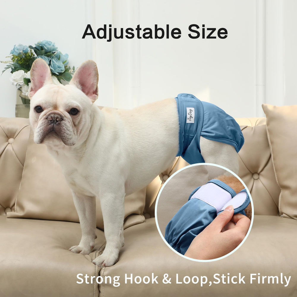 JoyDaog diapers adjustable waist and elastic edges improve secure comfortable fit.