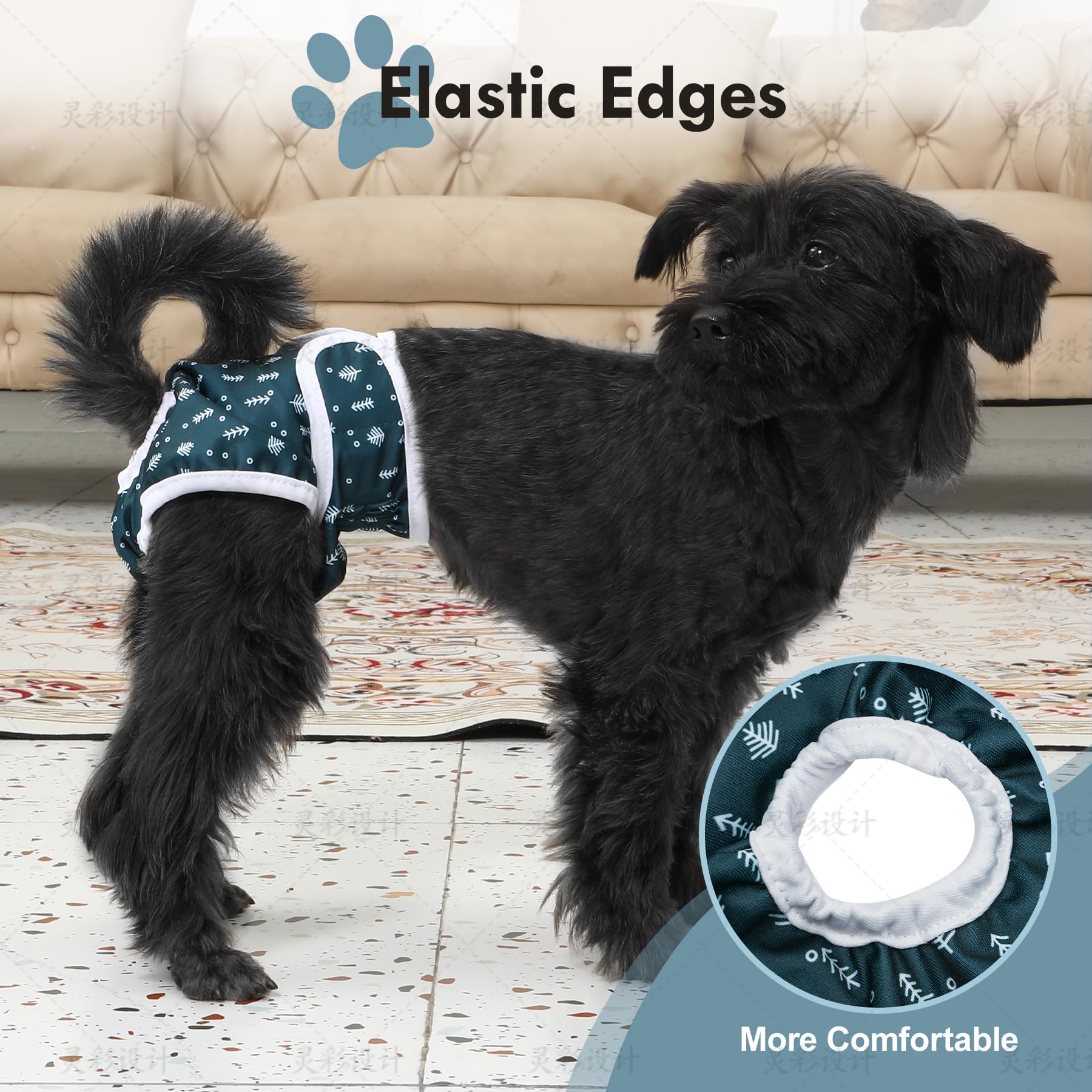 JoyDaog diapers soft mesh lining provides gentle breathability against skin.