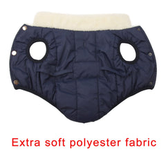 JoyDaog fleece-lined dog coat close-up shows soft interior for cozy warmth.