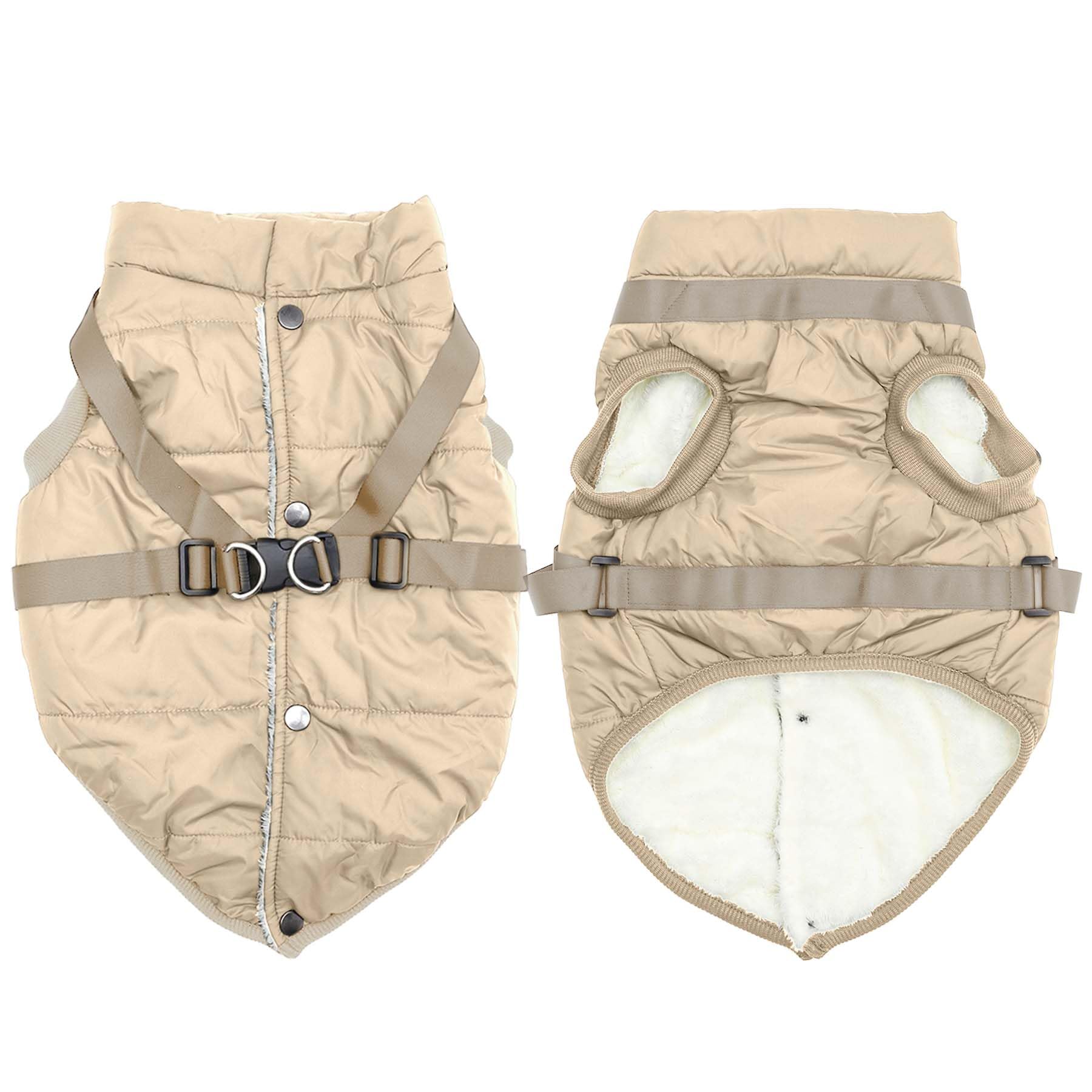 JoyDaog metal snaps closeup illustrating easy on/off dressing.