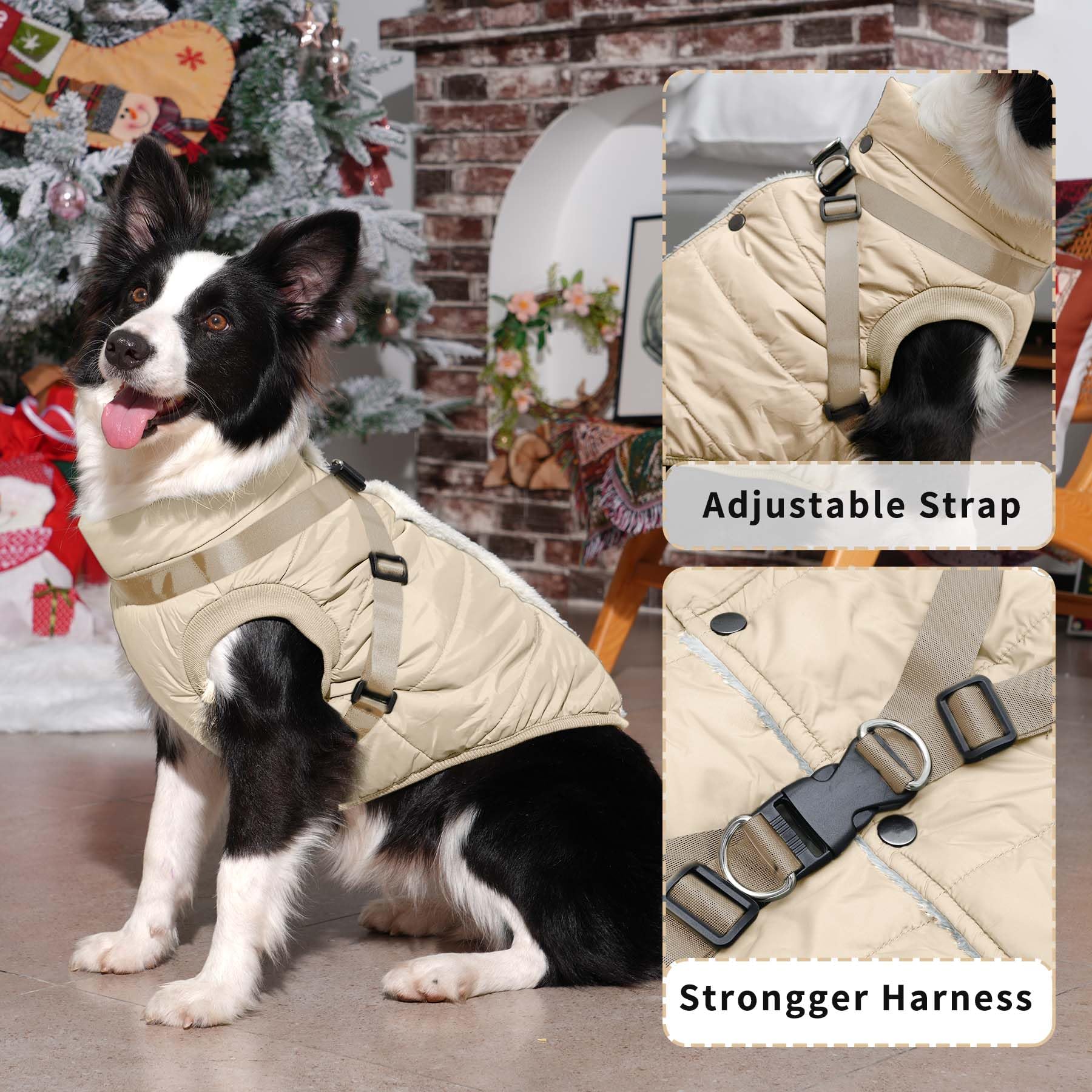 JoyDaog windproof fabric closeup demonstrates durable outer layer against winter gusts.
