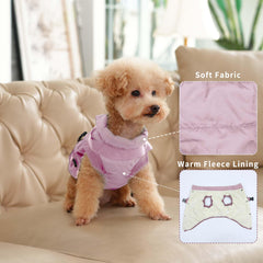 JoyDaog fleece-lined interior in light pink XXL for extra warmth