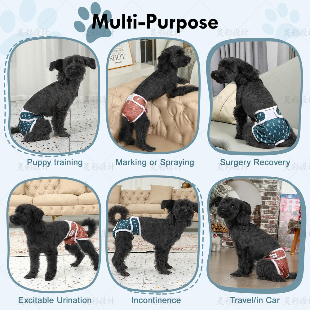 JoyDaog female dog diapers in camel color cushion comfort for long wear on walks.