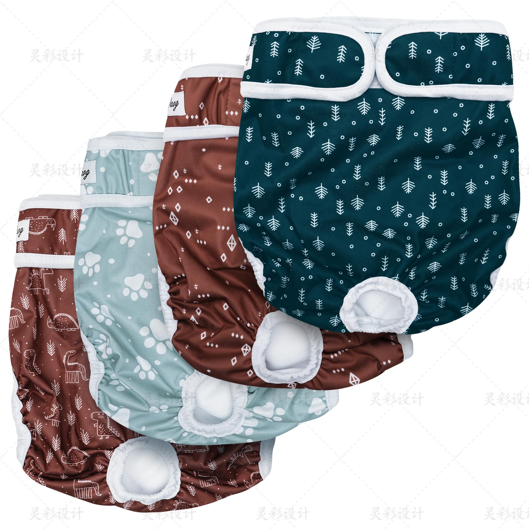 JoyDaog female dog diapers in dark blue protect your home from leaks during large dogs.