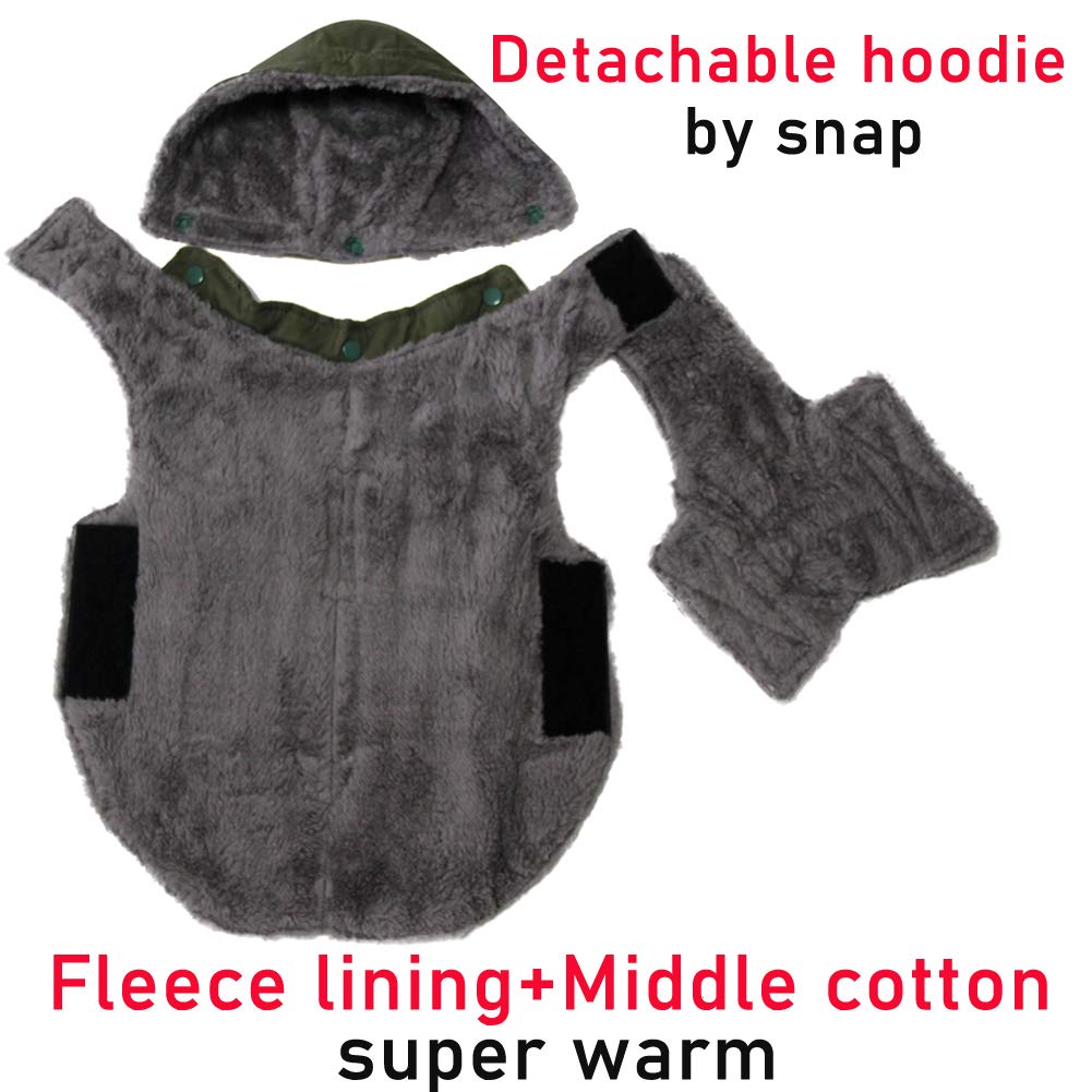 JoyDaog large dog hoodie with detachable hood for easy outdoor protection
