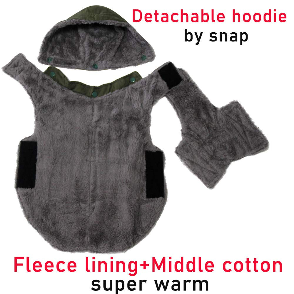 JoyDaog large dog hoodie with detachable hood for easy outdoor protection