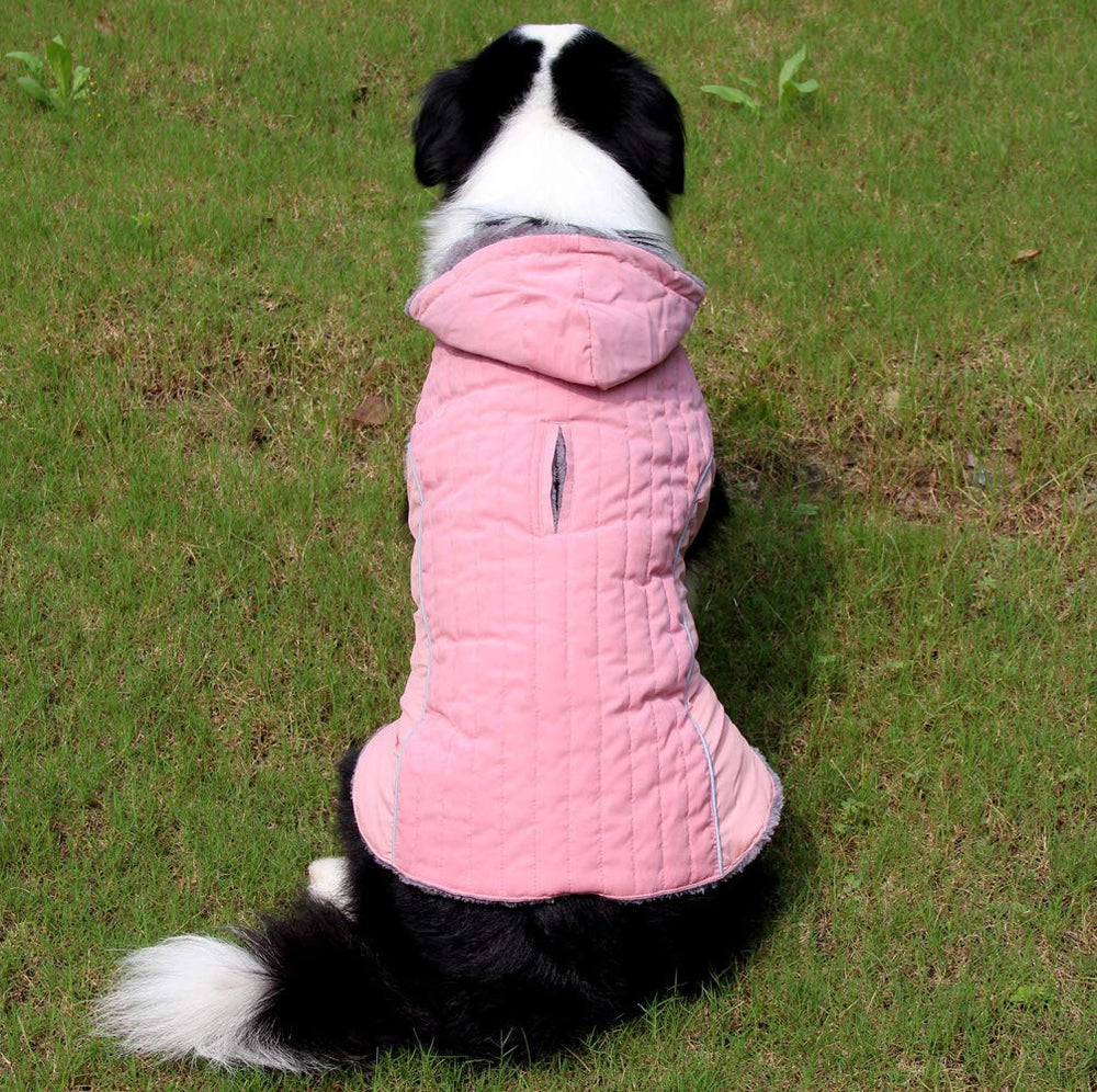 JoyDaog pink XL hoodie for large dogs keeps warmth