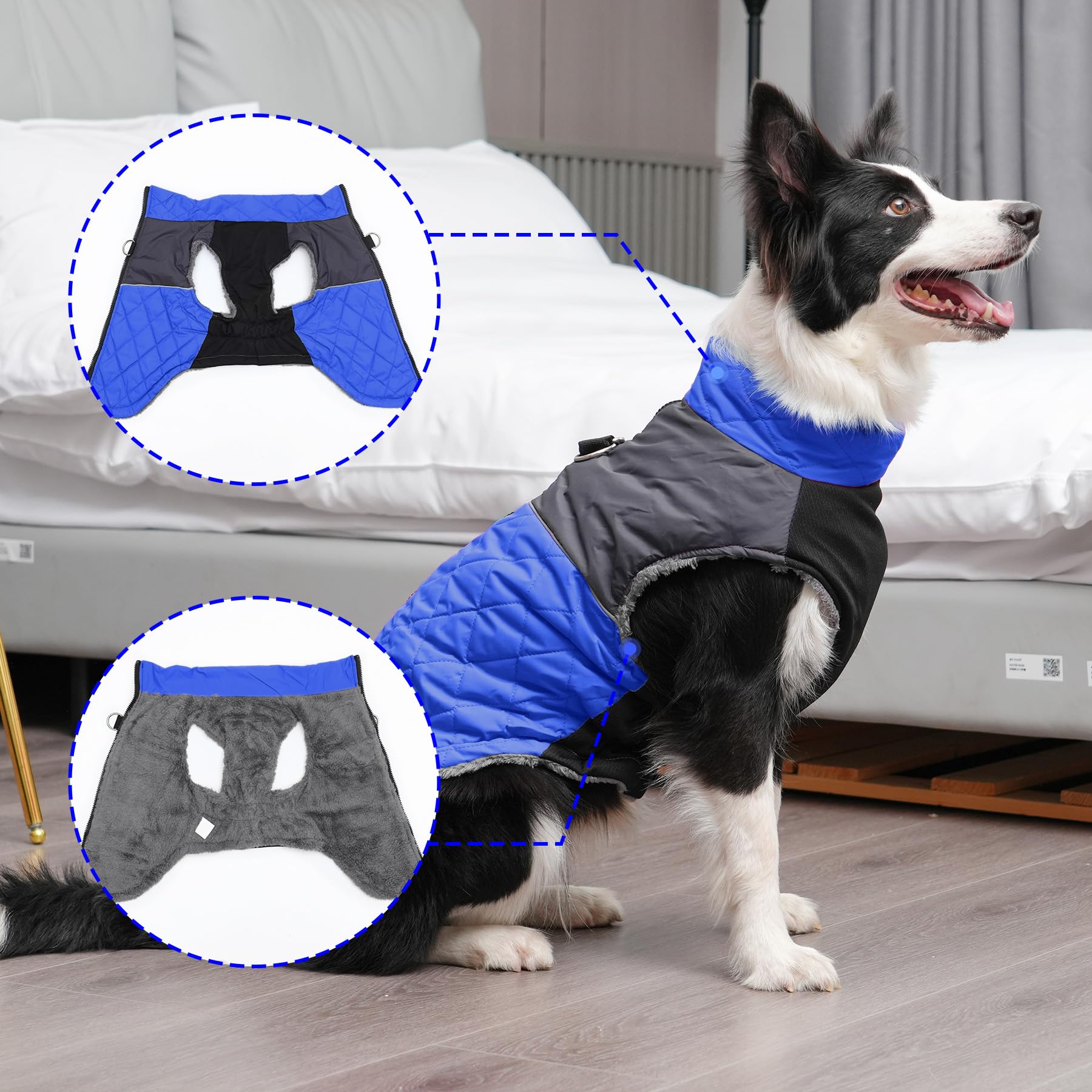 JoyDaog reflective strips boost night visibility on walks.