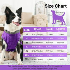 JoyDaog Warm Fleece Coat harness with two D-rings for easy leash connections.