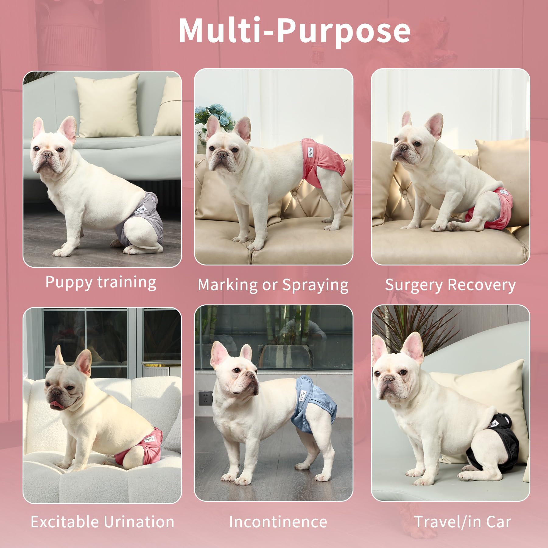 JoyDaog XXL diaper with waterproof outer layer helps prevent leaks on furniture