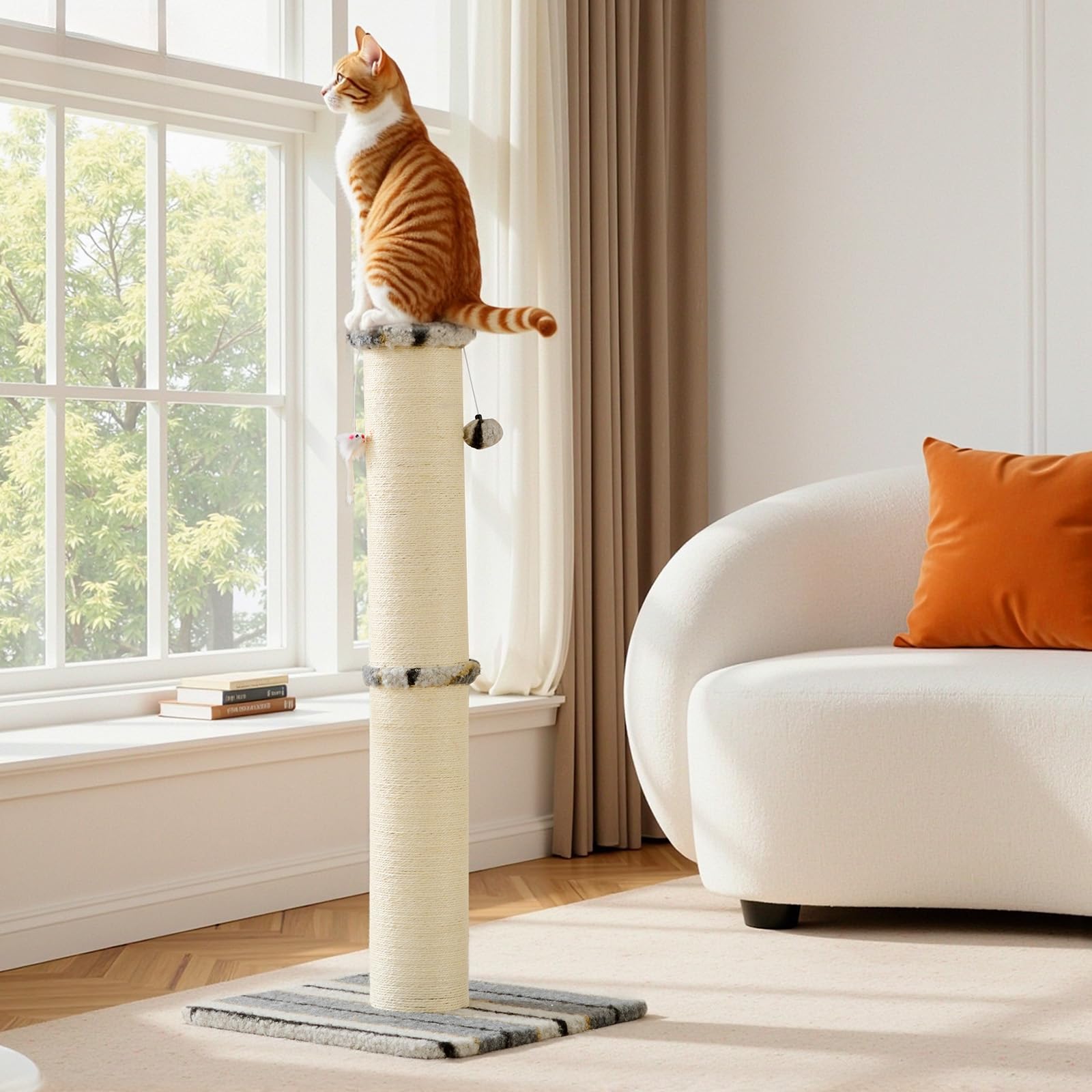 Joydeco grey color fits modern indoor decor and small spaces.