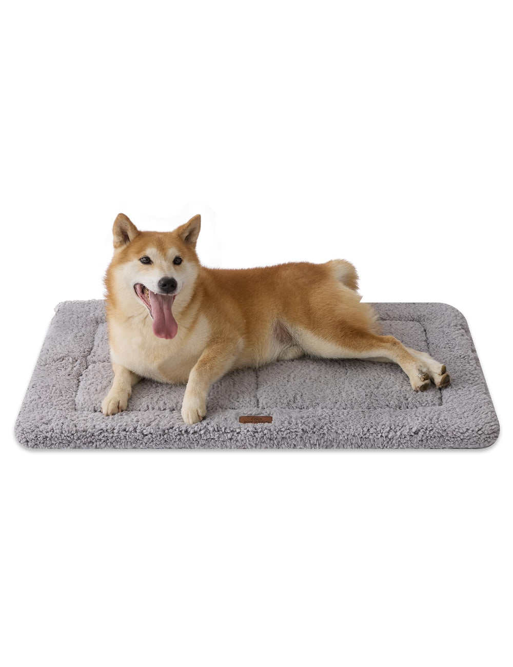Joydeco low profile crate mat front view for cozy crate comfort