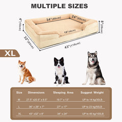 JOYELF orthopedic dog bed removable cover for easy washing and quick cleanup