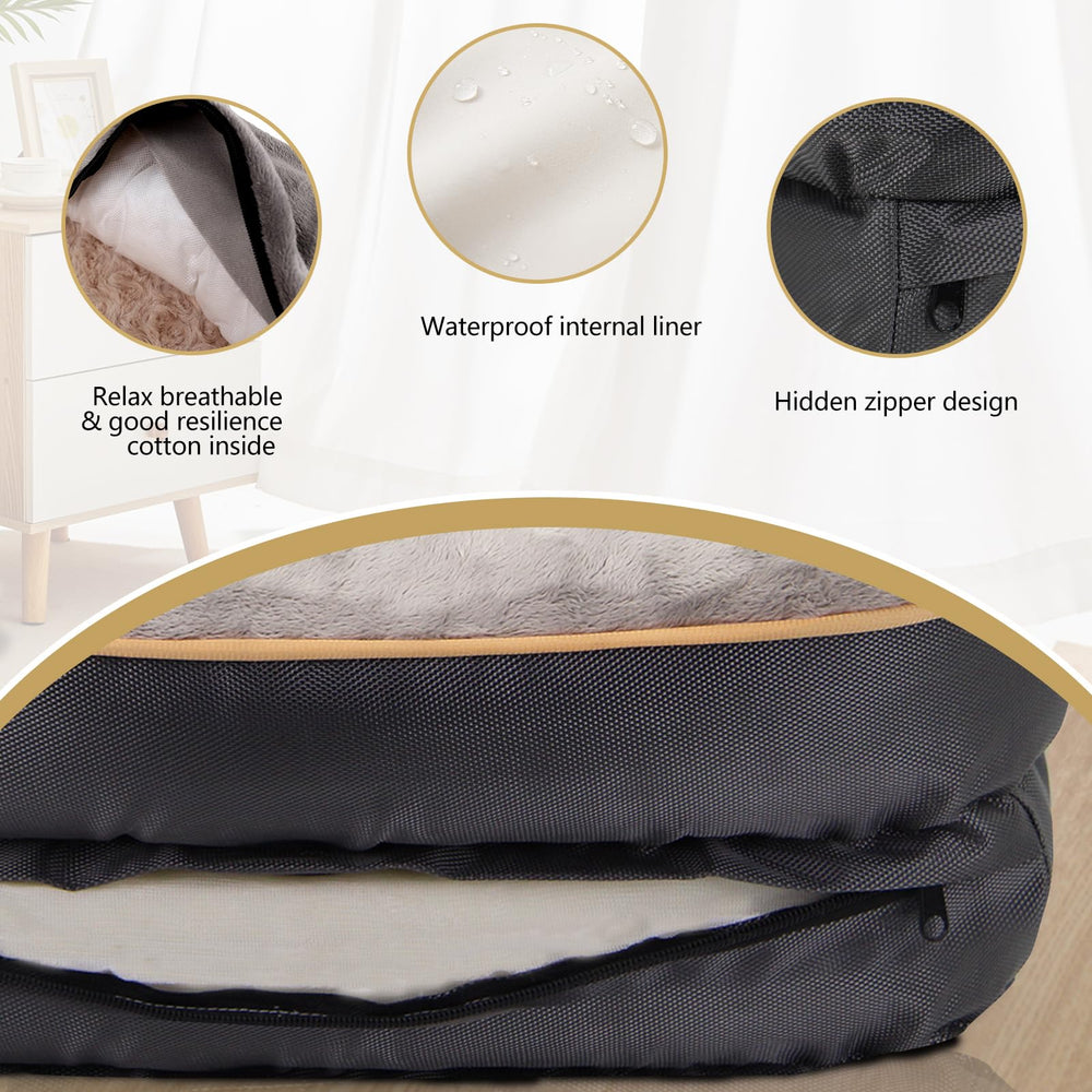 JOYELF XLarge memory foam bed non-slip bottom keeps bed in place