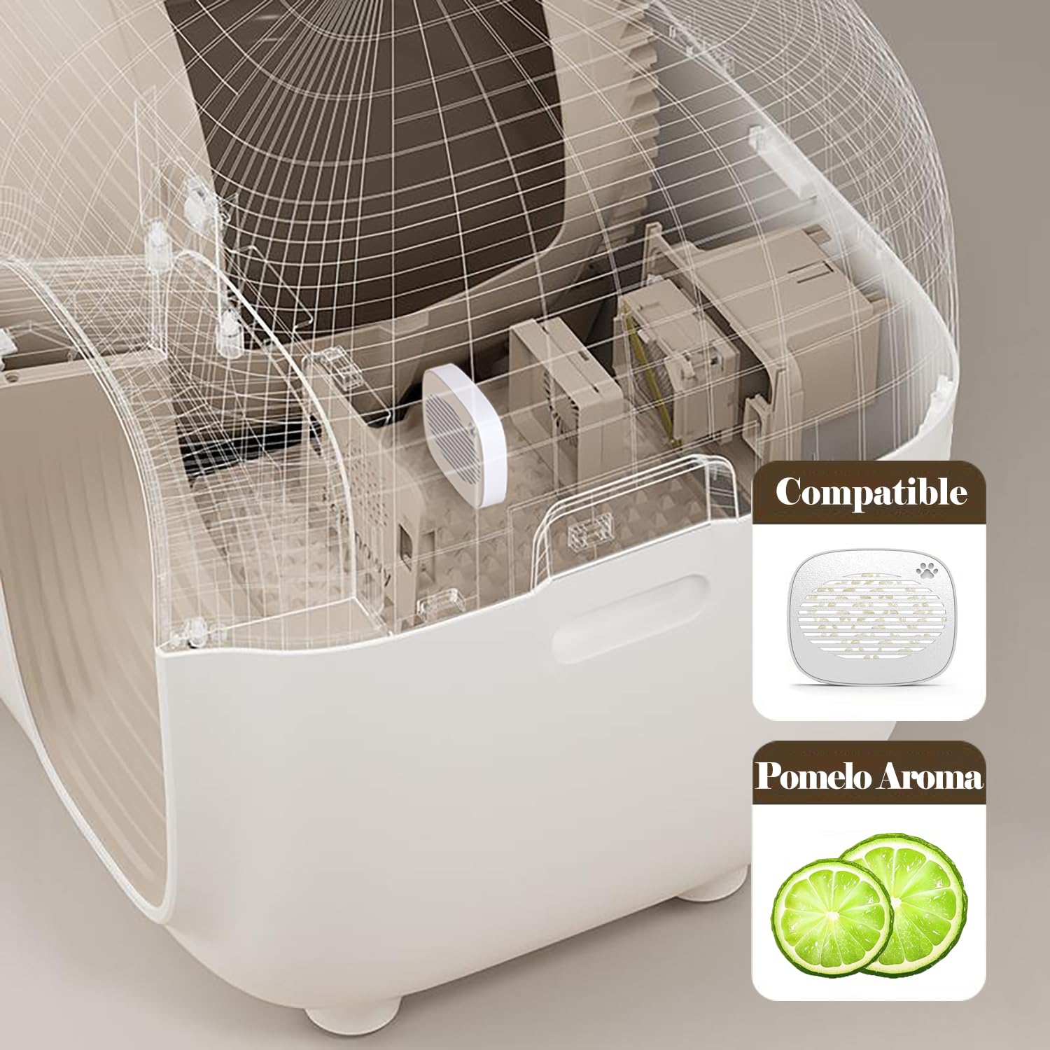 Joymiuz fragrance box uses PLA eco-material to reduce plastic waste and emissions.