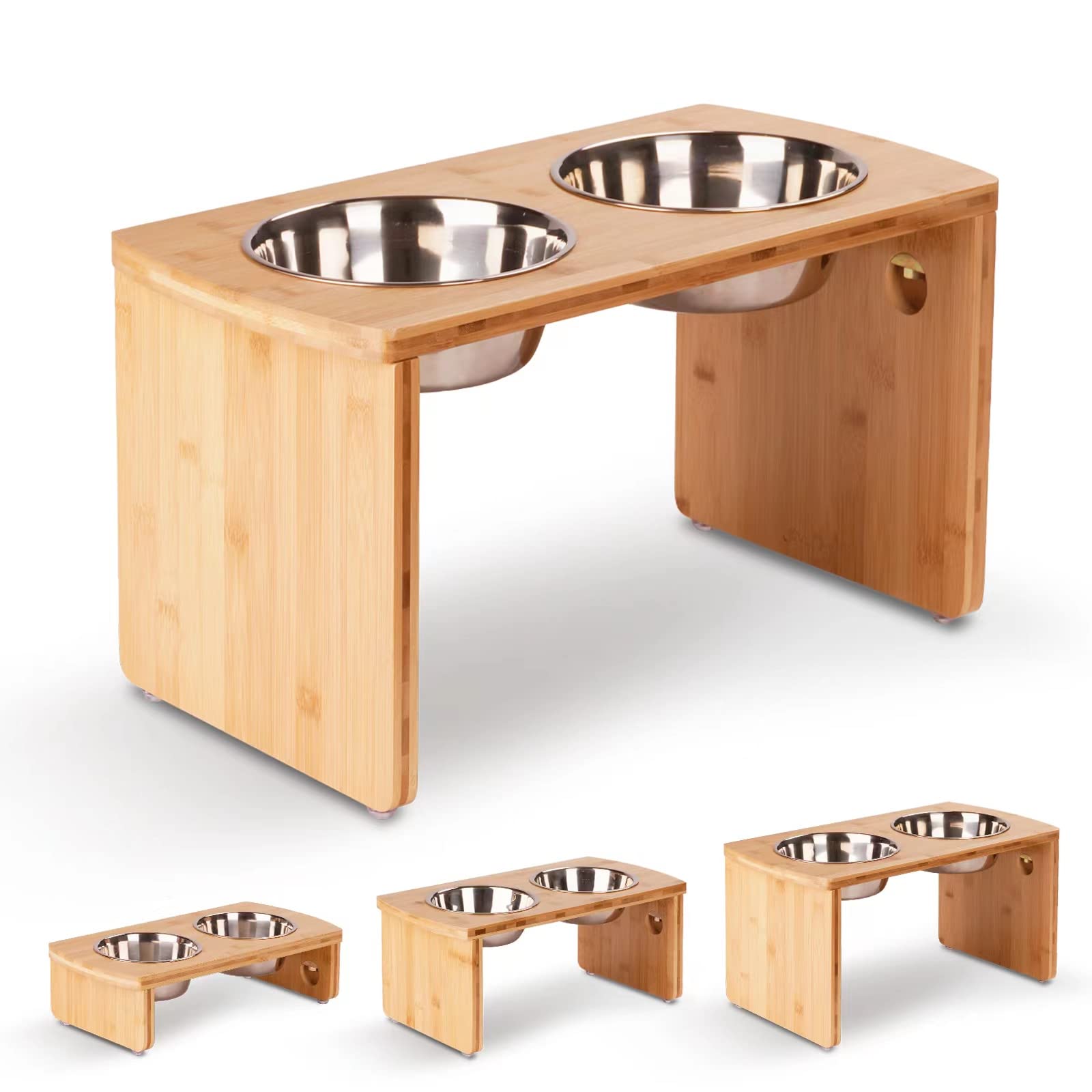 Joyopaw elevated dog bowl stand showing ergonomic feeding setup for large dogs