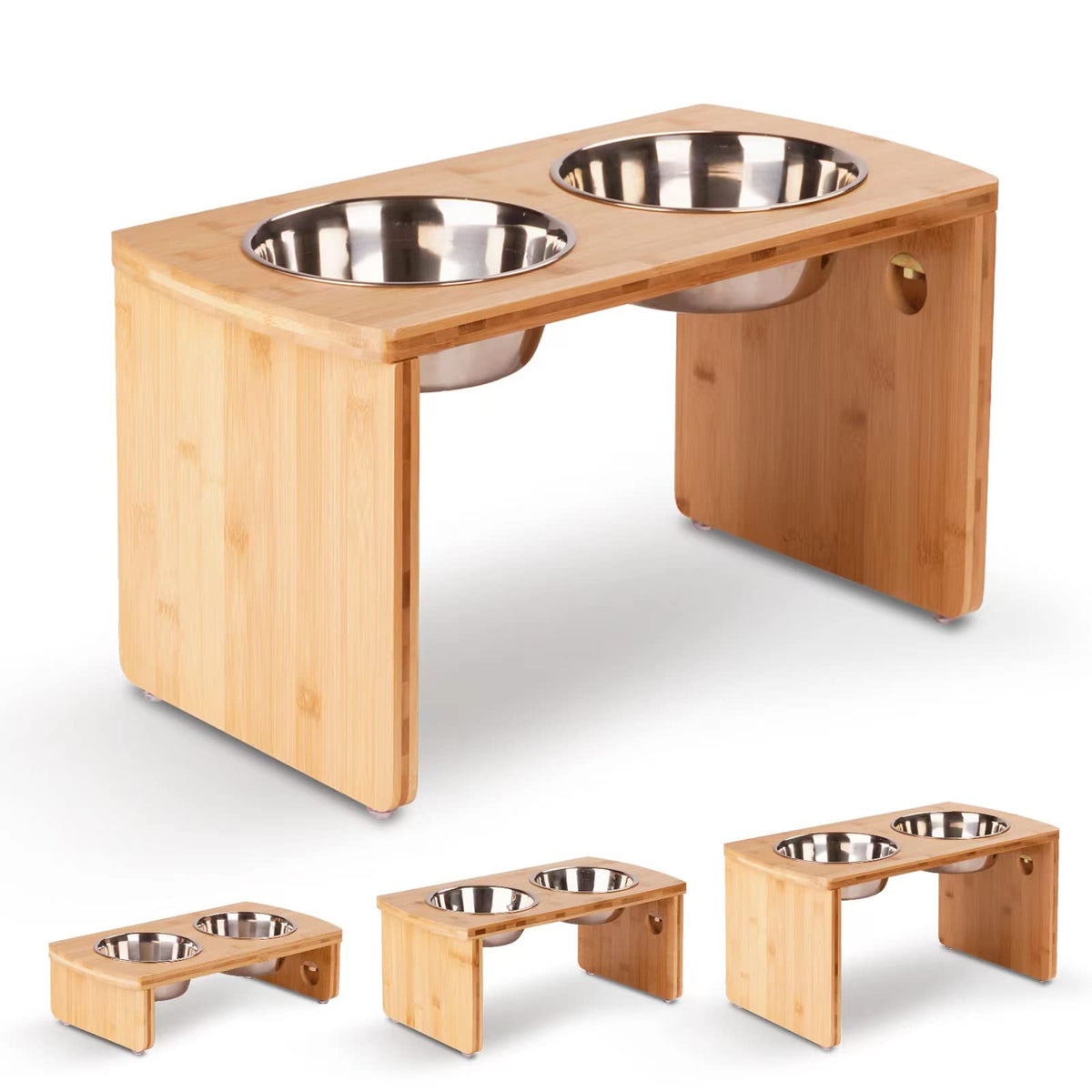Joyopaw elevated dog bowl stand showing ergonomic feeding setup for large dogs