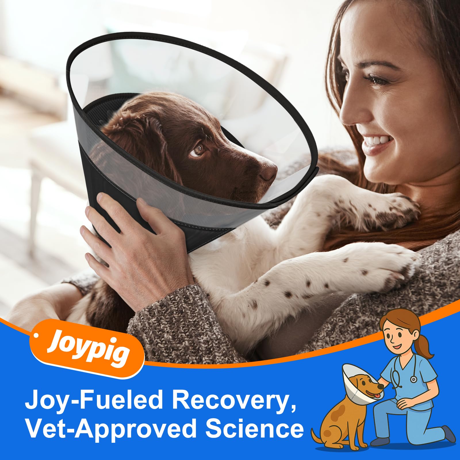 Joypig bottom fixation strap prevents cone slipping during active moments.