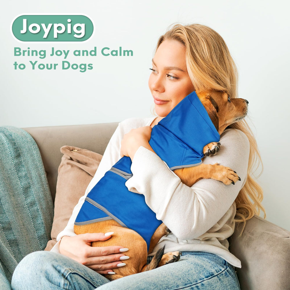 Joypig vest shown in travel scenario for separation and noise relief