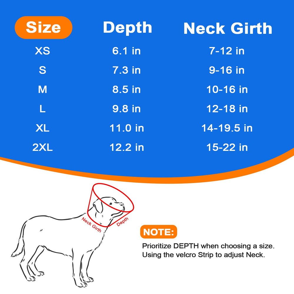 Joypig dog cone collar in use for small to medium dog comfort