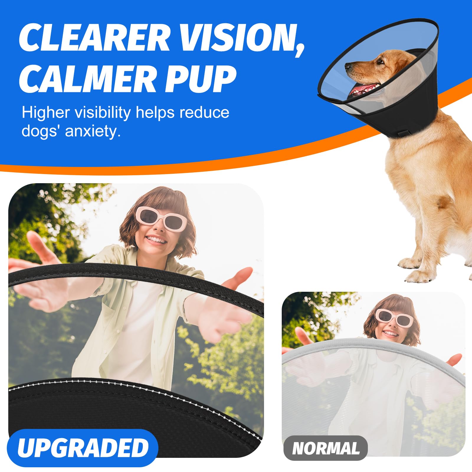 Joypig dog cone Velcro straps enable quick, secure adjustments for busy households.
