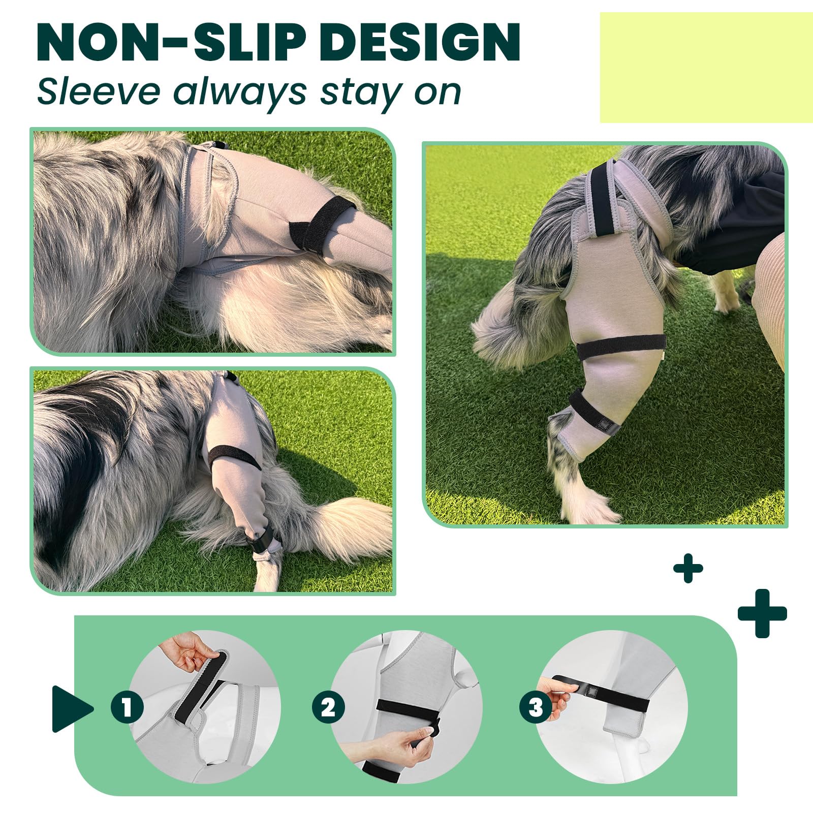 Joypig rear leg sleeve easy application with QR video guide