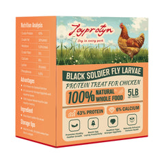 Joyprotyn 5lb BSFL bag for poultry feed enhancing calcium intake for stronger eggs