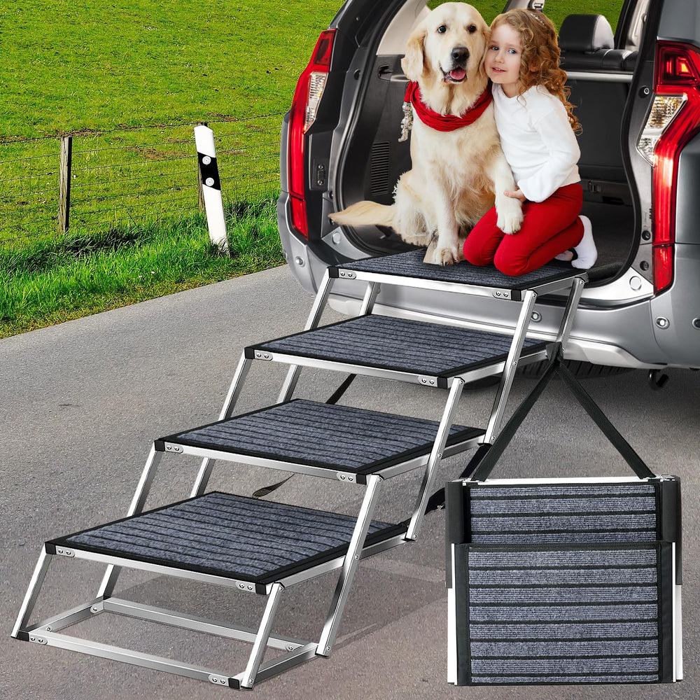 Joyrally dog ramp 200 lb capacity supports larger breeds confidently.