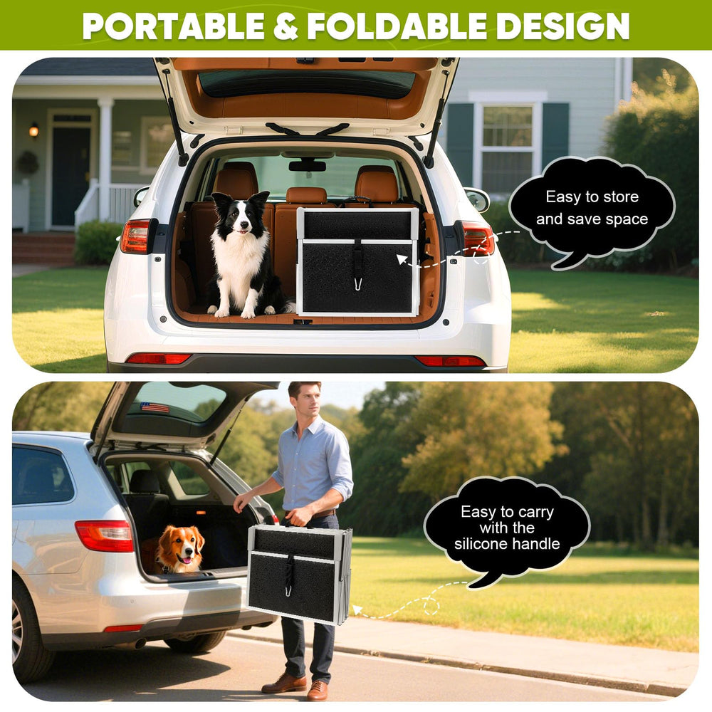 Joyrally dog stairs offer two angles for versatile use