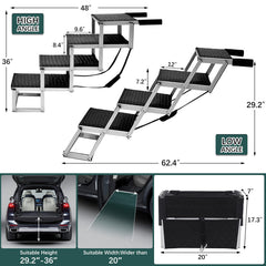 Joyrally lightweight dog ramp weighs 14 lbs and easy to carry